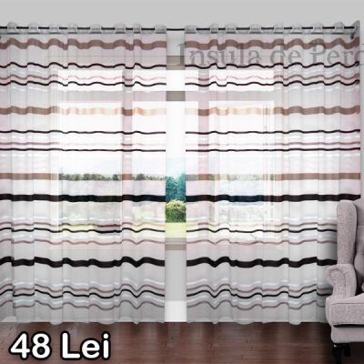 Curtain white with creamy stripes